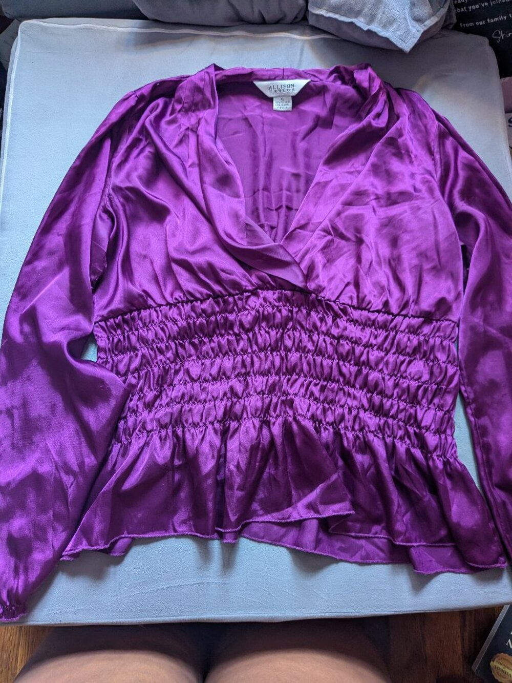 A Purple C-Neck Allison Taylor Blouse